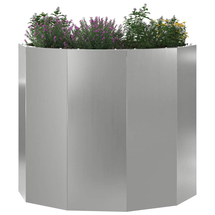 Plantekasse Sølv 60 x 60 x 50 cm Galvaniseret stål