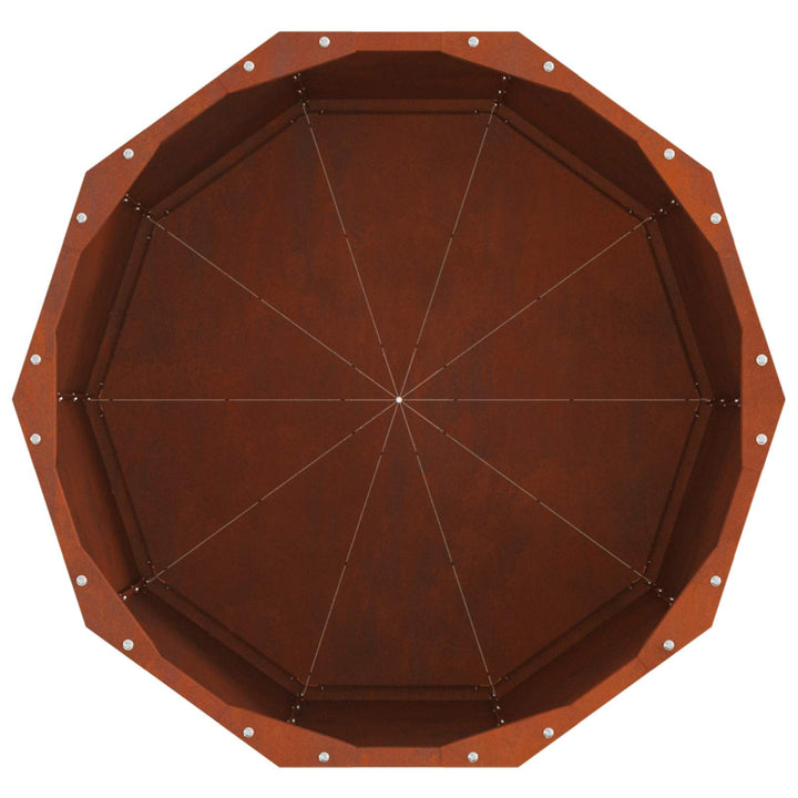 Plantekasse Rusten 60 x 60 x 50 cm Cortenstål