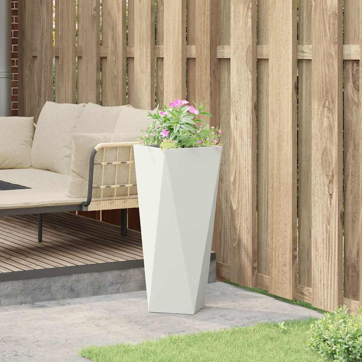 Plantekasse Hvid 30 x 30 x 75 cm Stål