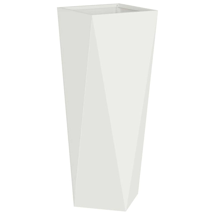 Plantekasse 2 stk. Hvid 30 x 30 x 75 cm Stål