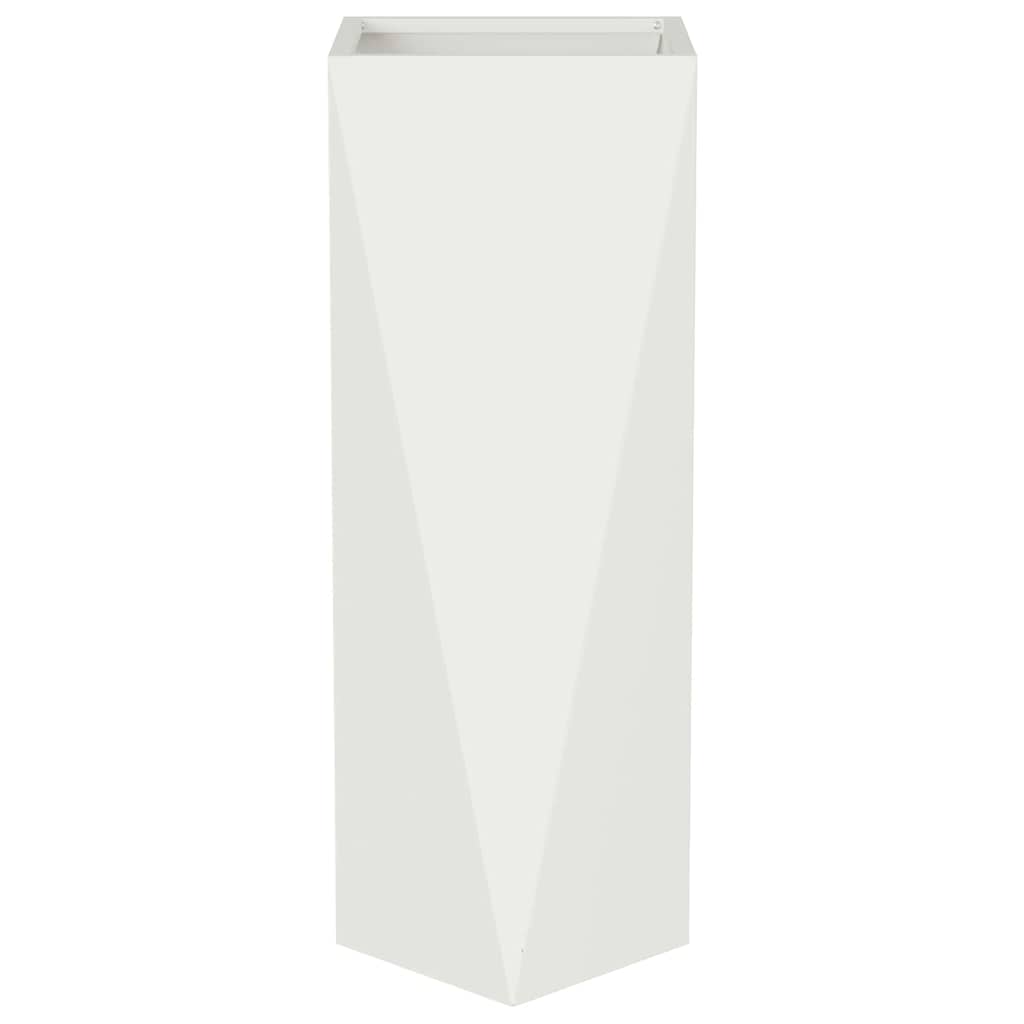 Plantekasse 2 stk. Hvid 30 x 30 x 75 cm Stål