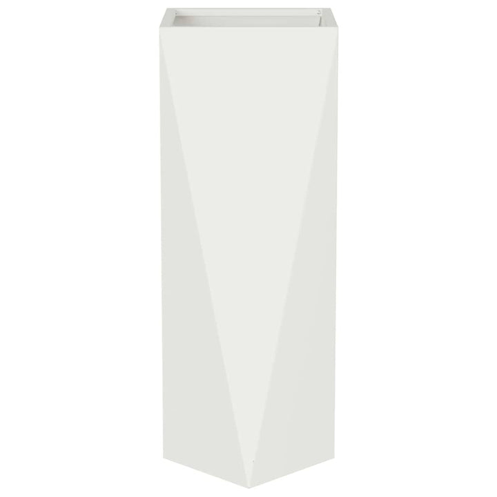 Plantekasse 2 stk. Hvid 30 x 30 x 75 cm Stål