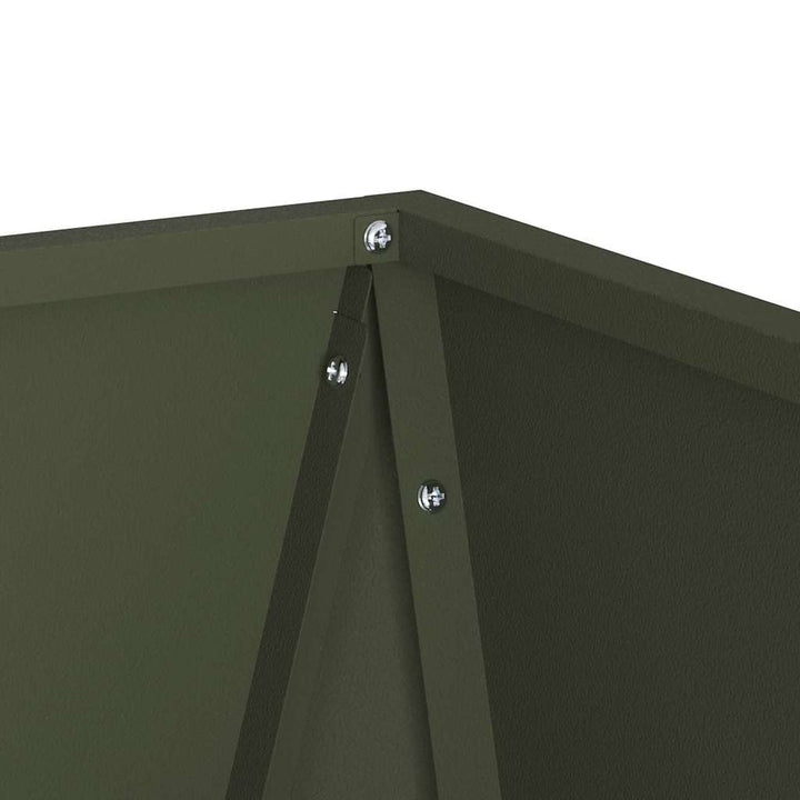 Plantekasse 2 pcs Oliven grøn 30 x 30 x 75 cm Stål