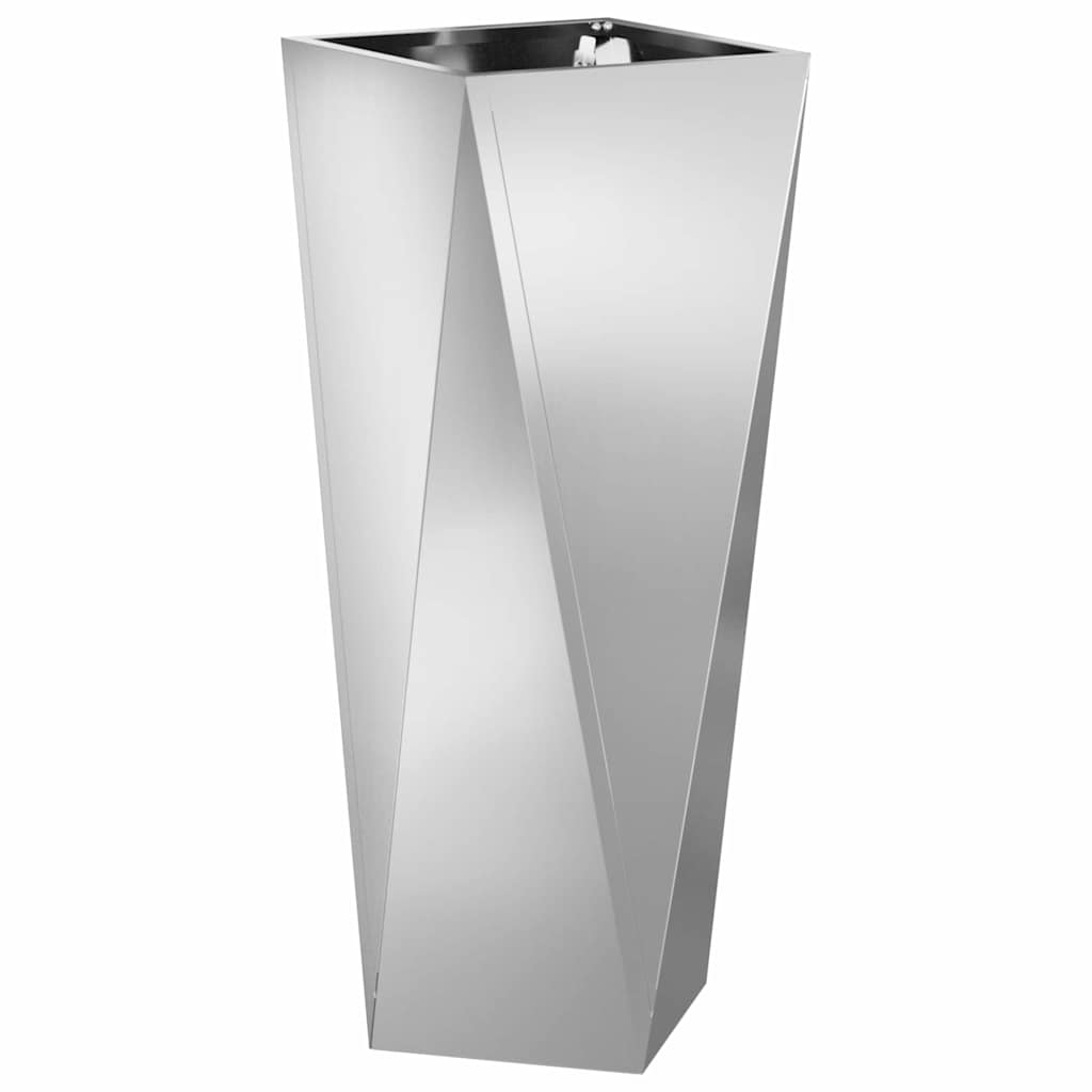 Plantekasse Sølv 30 x 30 x 75 cm Galvaniseret stål