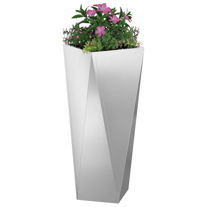 Plantekasse Sølv 30 x 30 x 75 cm Galvaniseret stål
