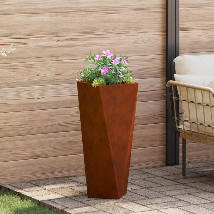 Plantekasse 2 pcs Rusten 30 x 30 x 75 cm Cortenstål