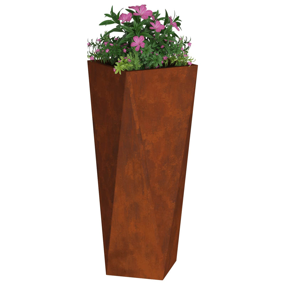 Plantekasse 2 pcs Rusten 30 x 30 x 75 cm Cortenstål