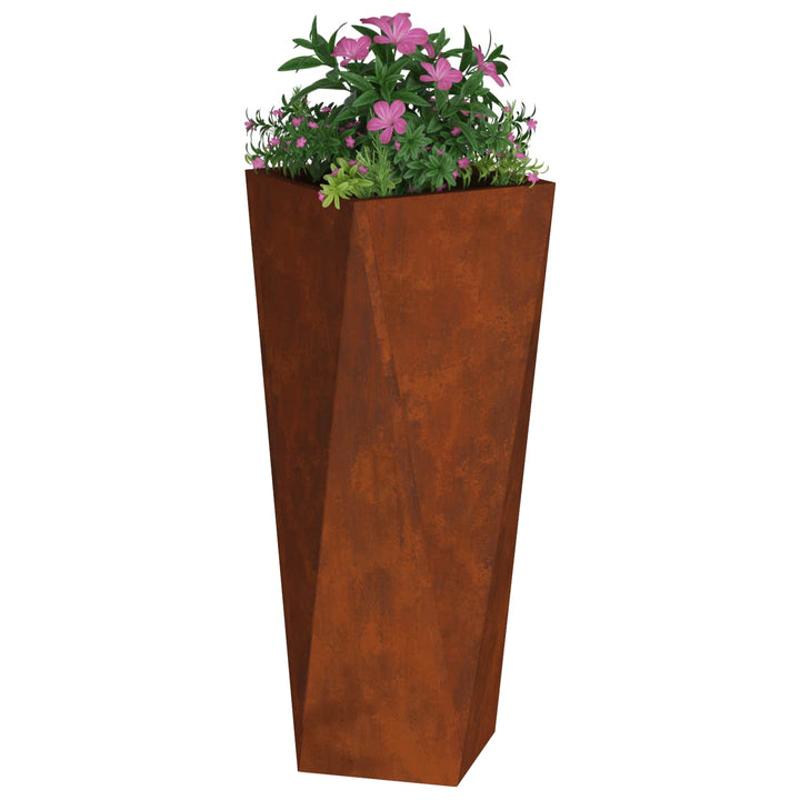 Plantekasse 2 pcs Rusten 30 x 30 x 75 cm Cortenstål