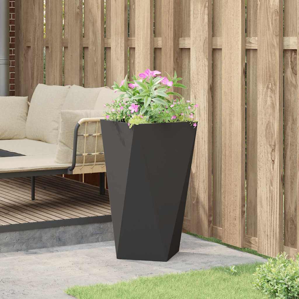 Plantekasse Sort 40 x 40 x 75 cm Stål