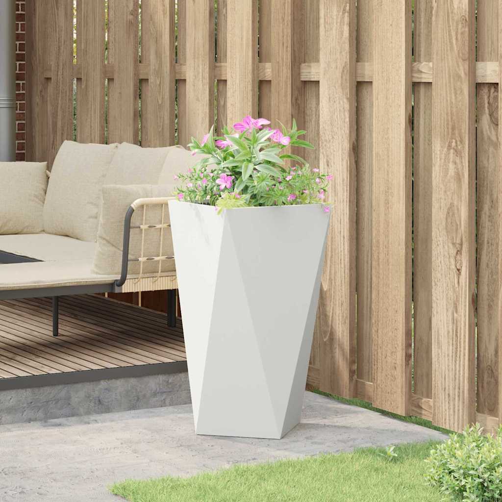 Plantekasse Hvid 40 x 40 x 75 cm Stål