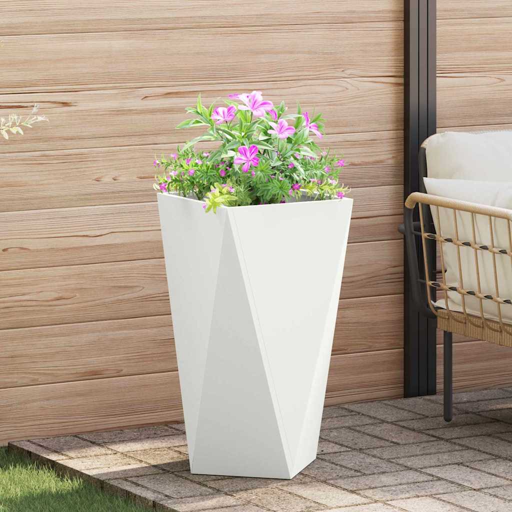 Plantekasse 2 pcs Hvid 40 x 40 x 75 cm Stål