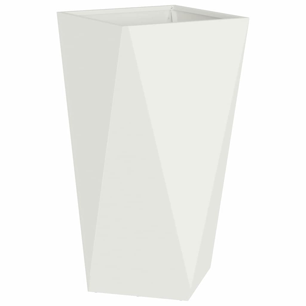 Plantekasse 2 pcs Hvid 40 x 40 x 75 cm Stål