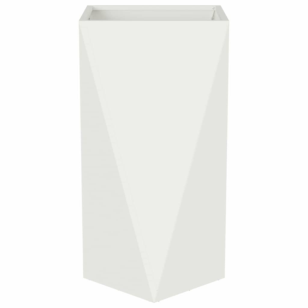 Plantekasse 2 pcs Hvid 40 x 40 x 75 cm Stål