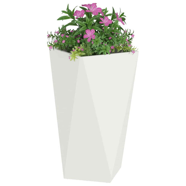 Plantekasse 2 pcs Hvid 40 x 40 x 75 cm Stål