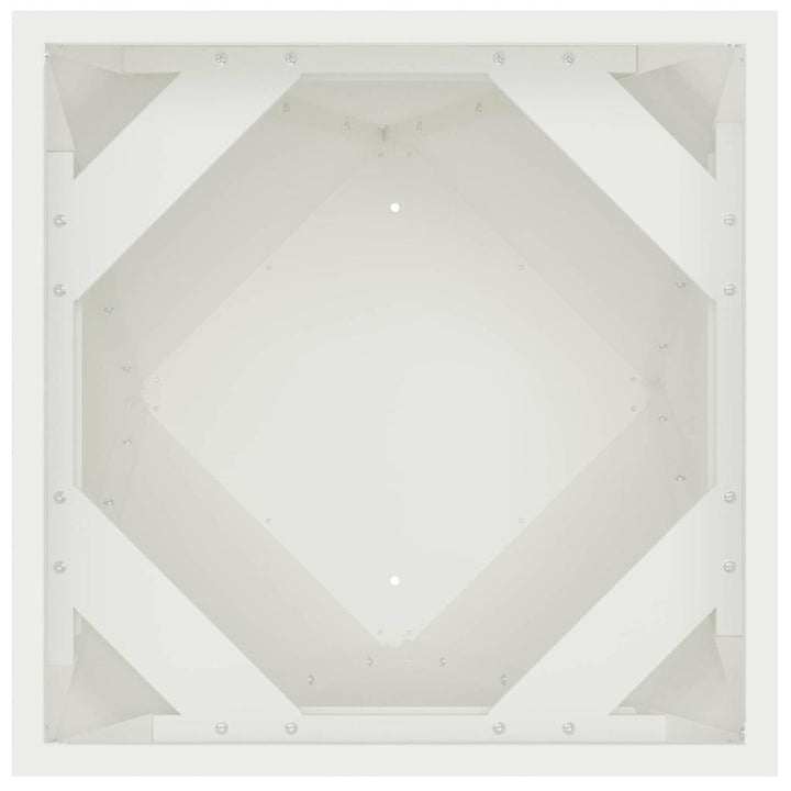 Plantekasse 2 pcs Hvid 40 x 40 x 75 cm Stål