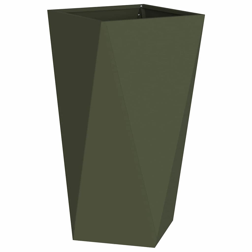 Plantekasse Oliven grøn 40 x 40 x 75 cm Stål