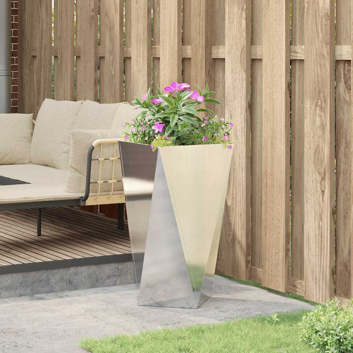 Plantekasse Sølv 40 x 40 x 75 cm Rustfrit stål