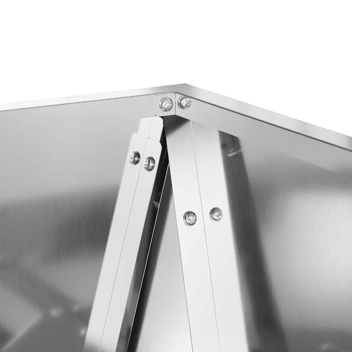 Plantekasse Sølv 40 x 40 x 75 cm Galvaniseret stål