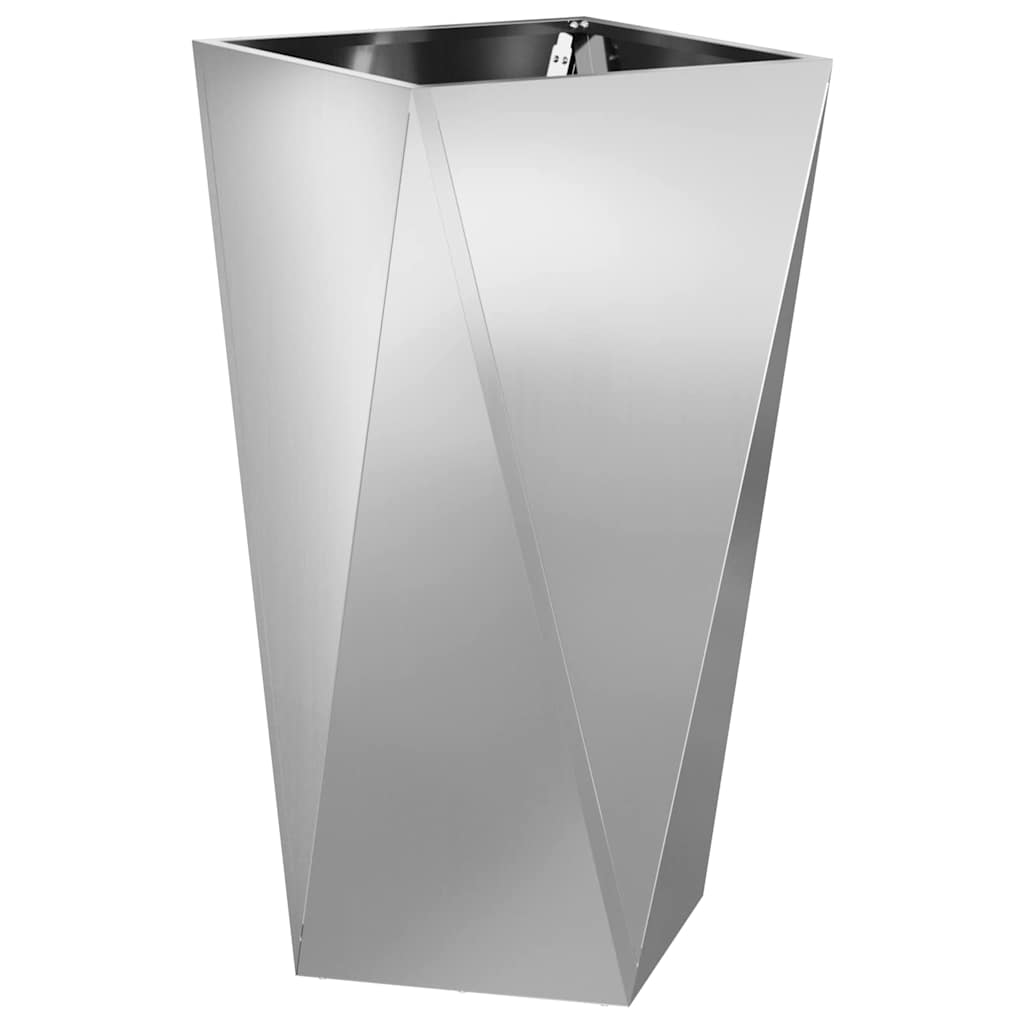 Plantekasse Sølv 40 x 40 x 75 cm Galvaniseret stål