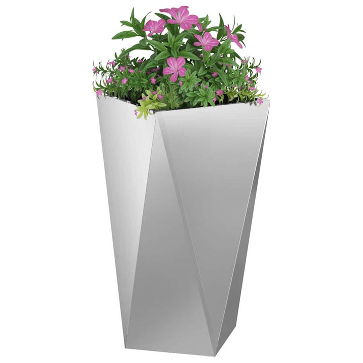 Plantekasse Sølv 40 x 40 x 75 cm Galvaniseret stål