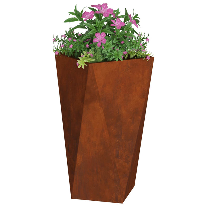 Plantekasse 2 stk. Rusten 40 x 40 x 75 cm Cortenstål