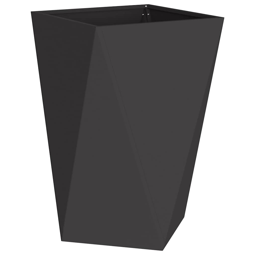 Plantekasse 2 stk. Sort 50 x 50 x 75 cm Stål