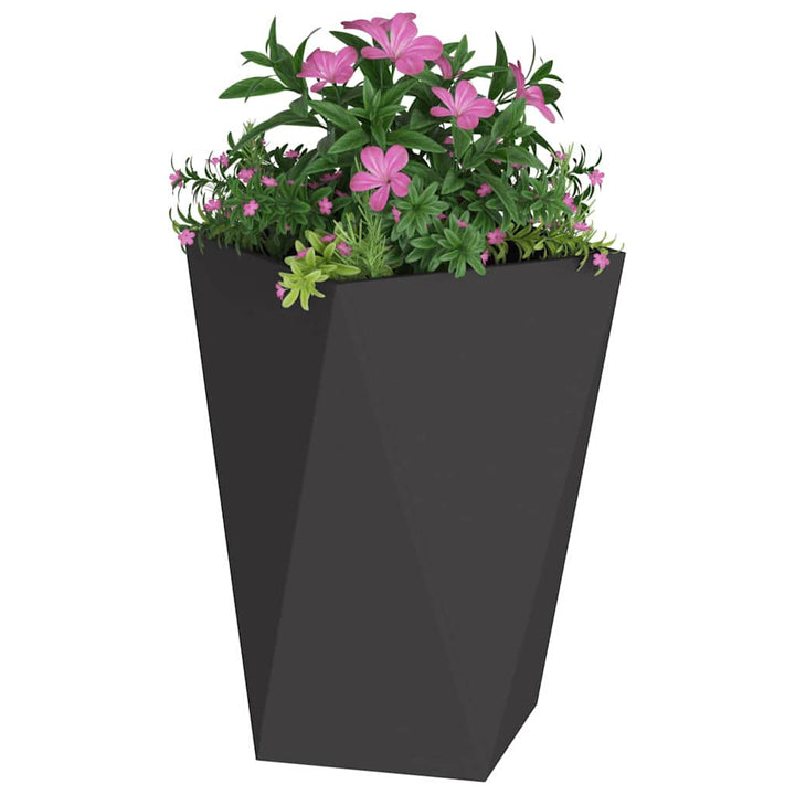 Plantekasse 2 stk. Sort 50 x 50 x 75 cm Stål