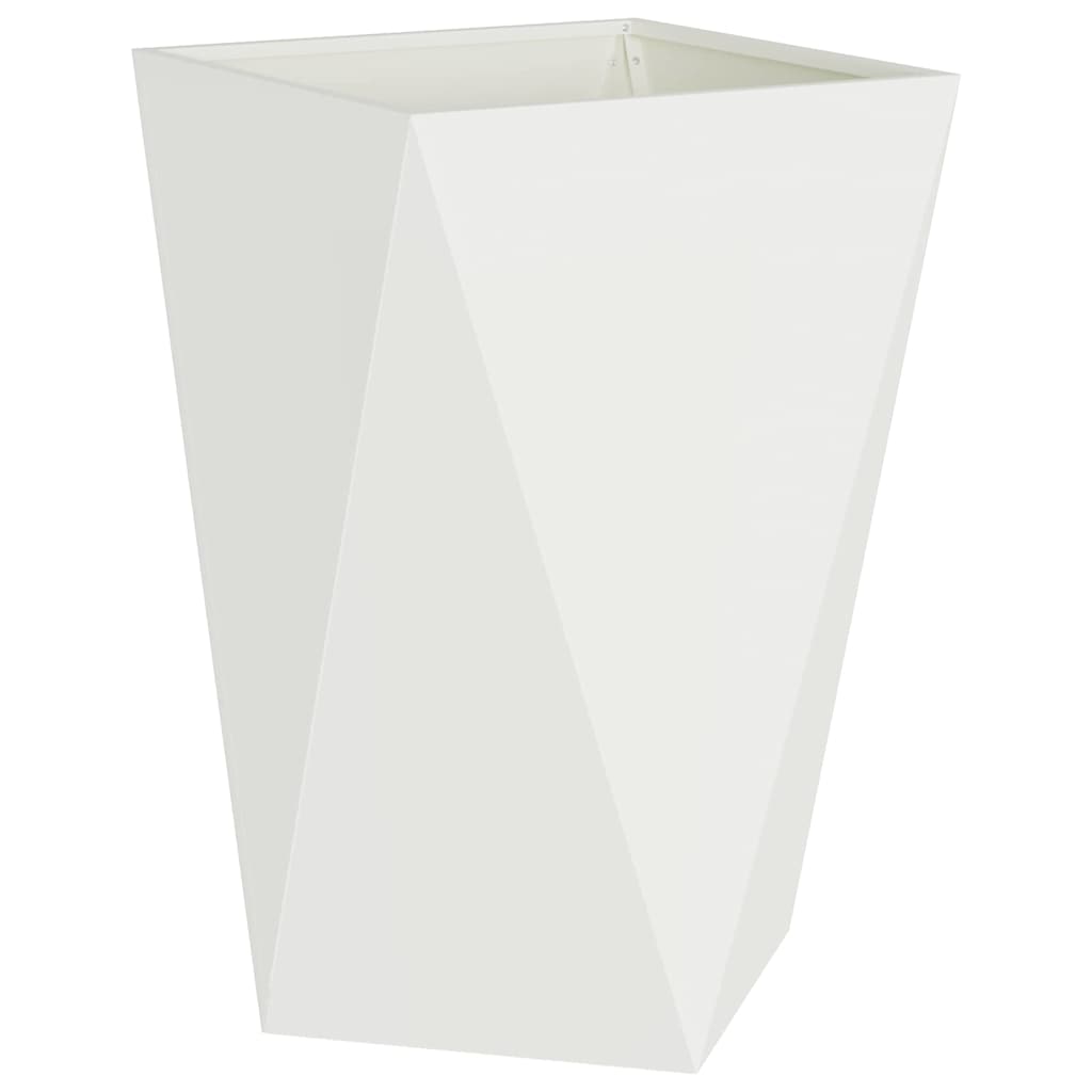 Plantekasse 2 stk. Hvid 50 x 50 x 75 cm Stål