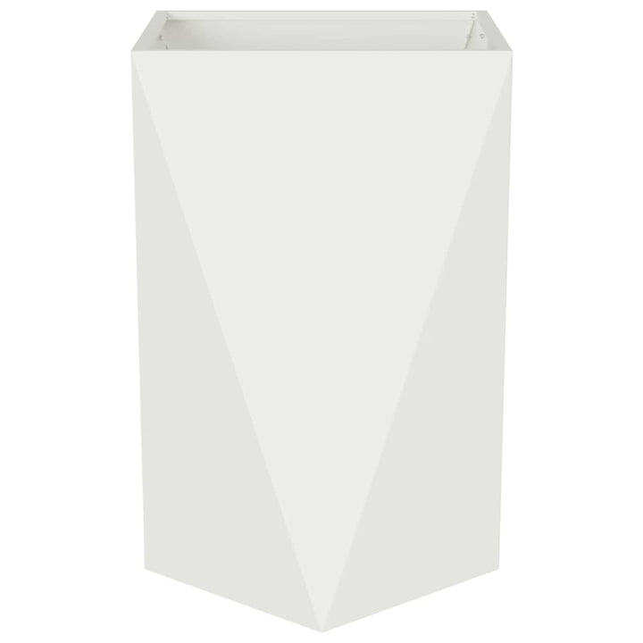 Plantekasse 2 stk. Hvid 50 x 50 x 75 cm Stål
