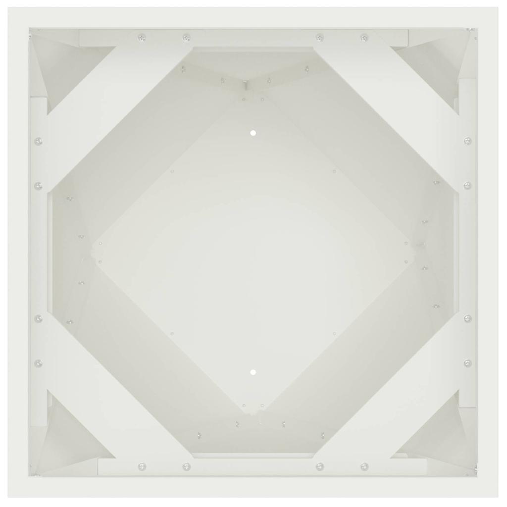 Plantekasse 2 stk. Hvid 50 x 50 x 75 cm Stål