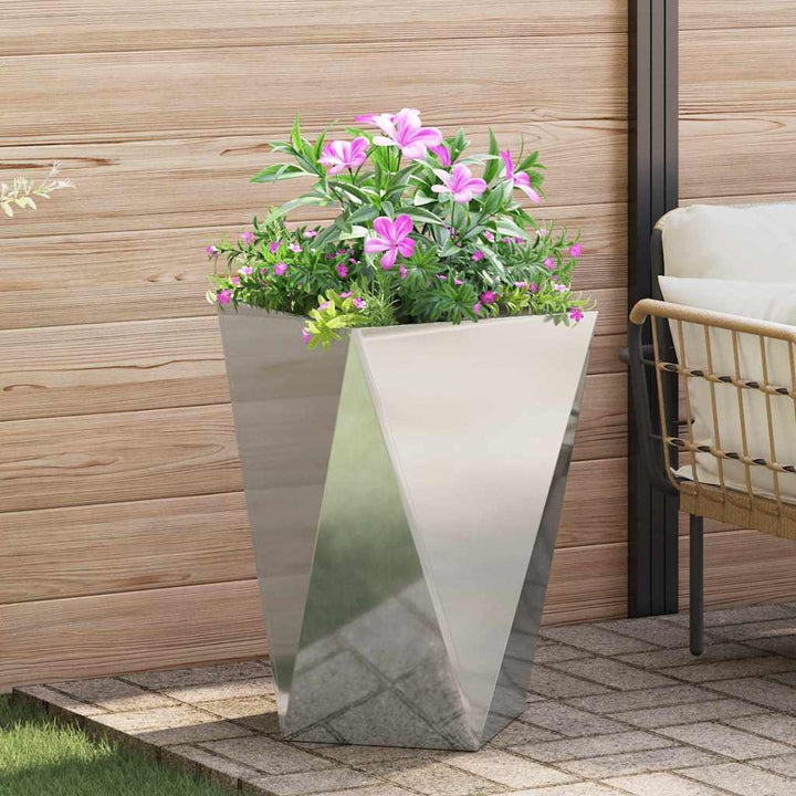 Plantekasse Sølv 50 x 50 x 75 cm Galvaniseret stål