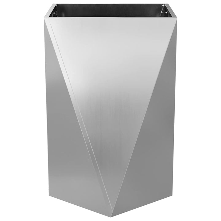 Plantekasse Sølv 50 x 50 x 75 cm Galvaniseret stål