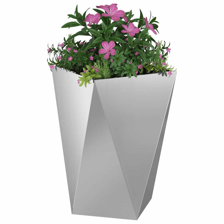 Plantekasse 2 stk. Sølv 50 x 50 x 75 cm Galvaniseret stål