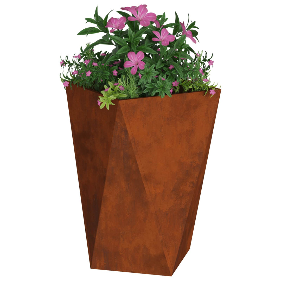 Plantekasse 2 stk. Rusten 50 x 50 x 75 cm Cortenstål