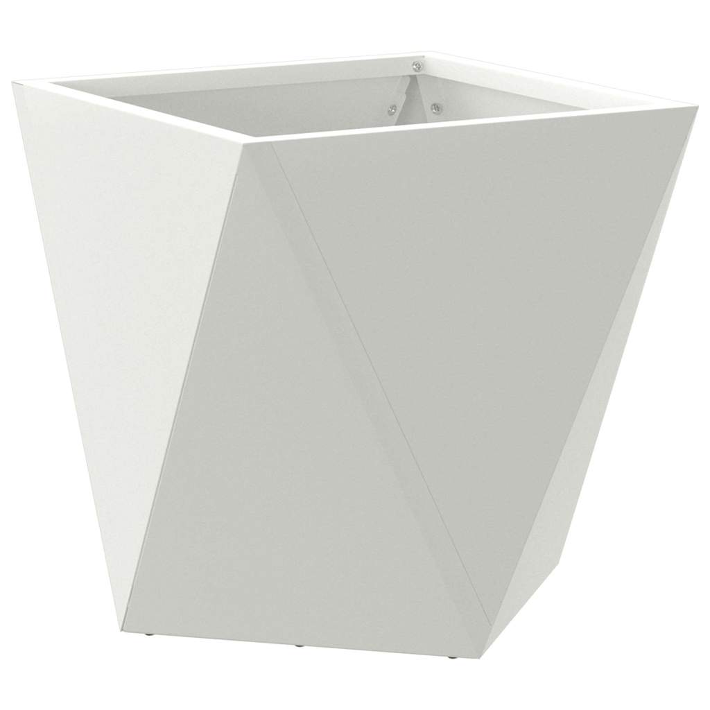 Plantekasse 2 stk. Hvid 30 x 30 x 30 cm Stål