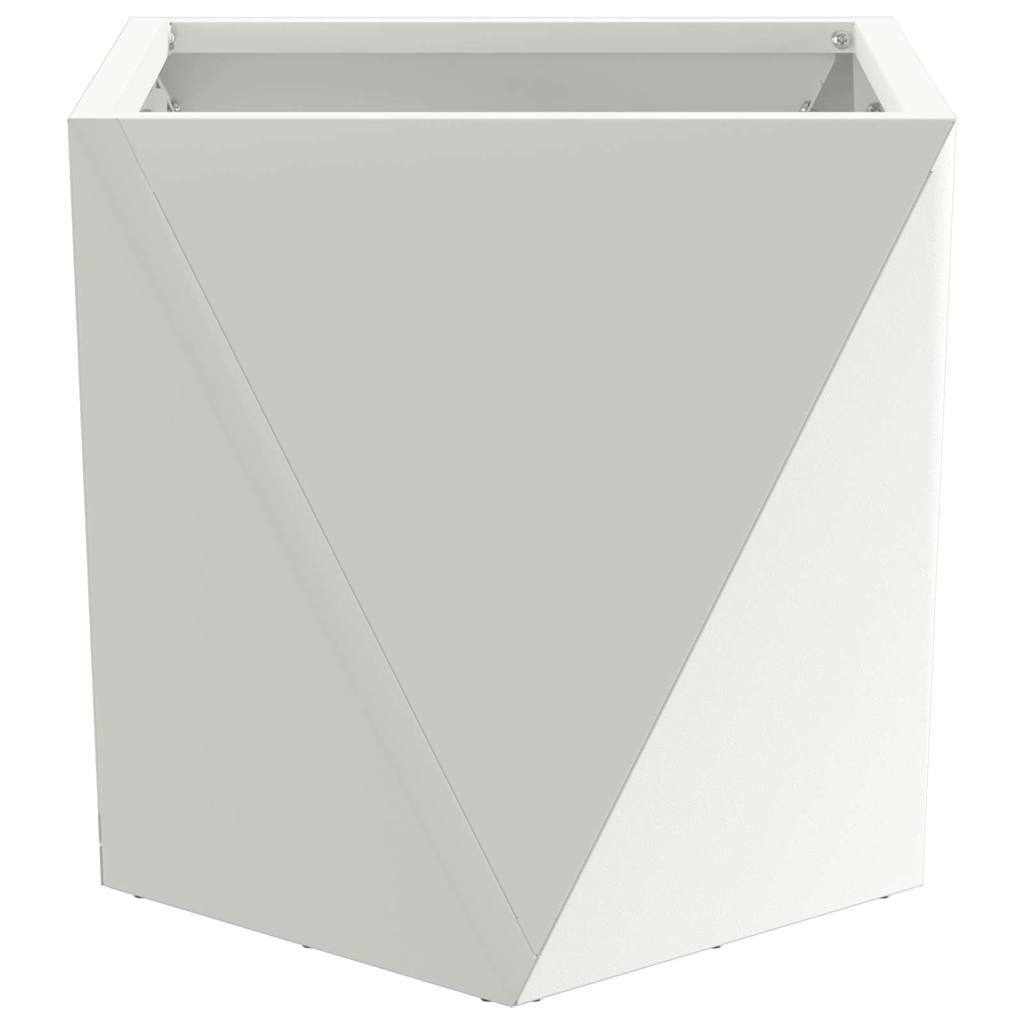 Plantekasse 2 stk. Hvid 30 x 30 x 30 cm Stål