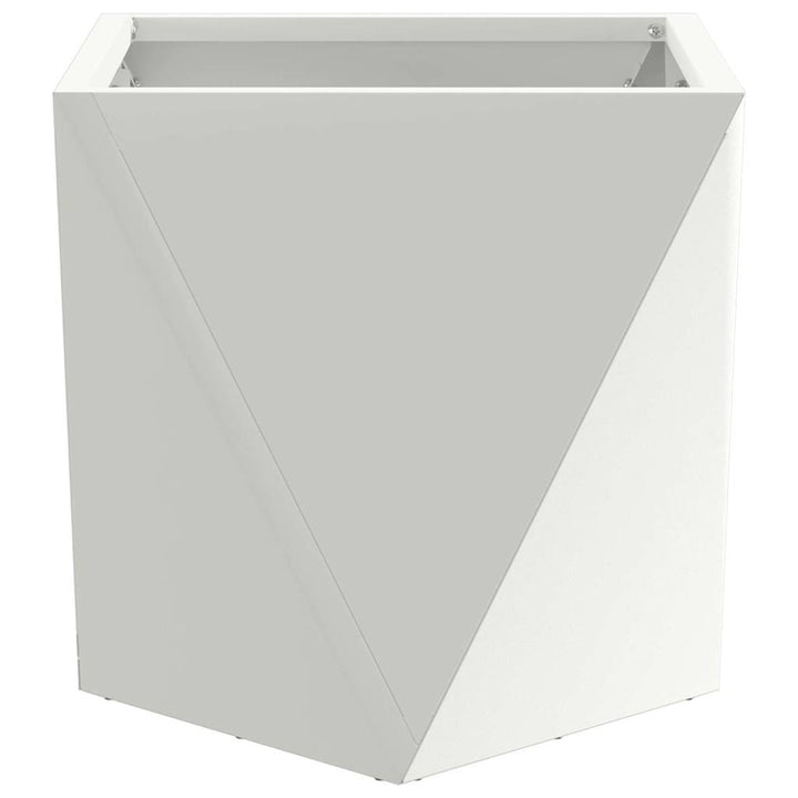 Plantekasse 2 stk. Hvid 30 x 30 x 30 cm Stål