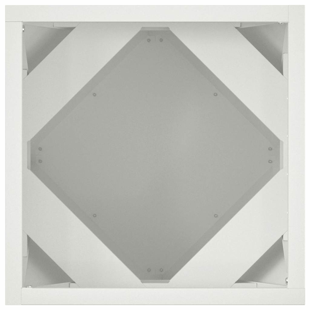 Plantekasse 2 stk. Hvid 30 x 30 x 30 cm Stål