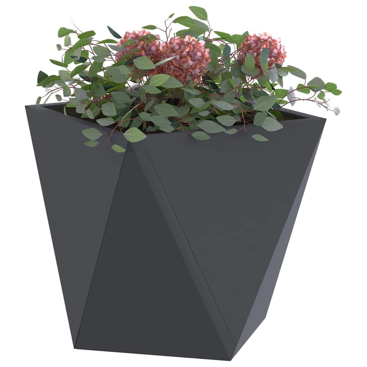 Plantekasse 2 stk. Antracit 30 x 30 x 30 cm Stål