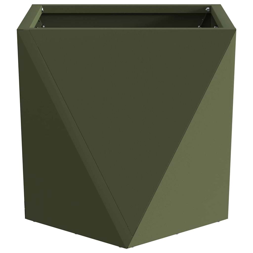 Plantekasse Oliven grøn 30 x 30 x 30 cm Stål