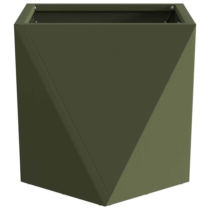 Plantekasse Oliven grøn 30 x 30 x 30 cm Stål