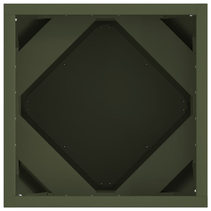 Plantekasse Oliven grøn 30 x 30 x 30 cm Stål