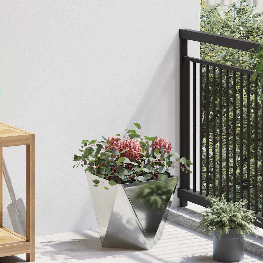 Plantekasse Sølv 30 x 30 x 30 cm Galvaniseret stål