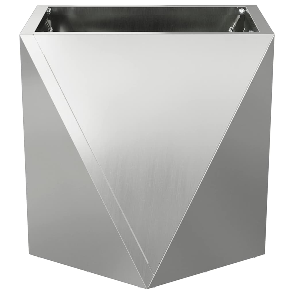 Plantekasse Sølv 30 x 30 x 30 cm Galvaniseret stål