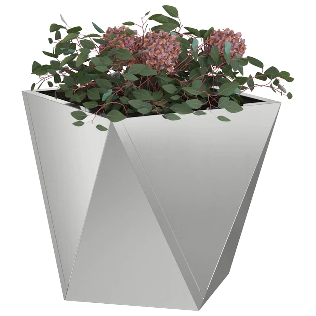 Plantekasse 2 stk. Sølv 30 x 30 x 30 cm Galvaniseret stål