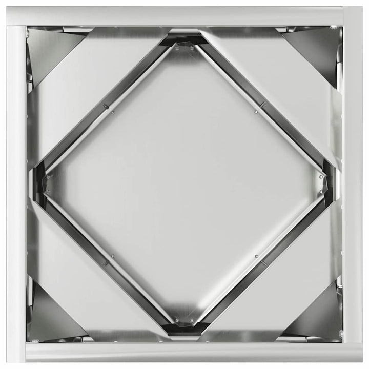 Plantekasse 2 stk. Sølv 30 x 30 x 30 cm Galvaniseret stål