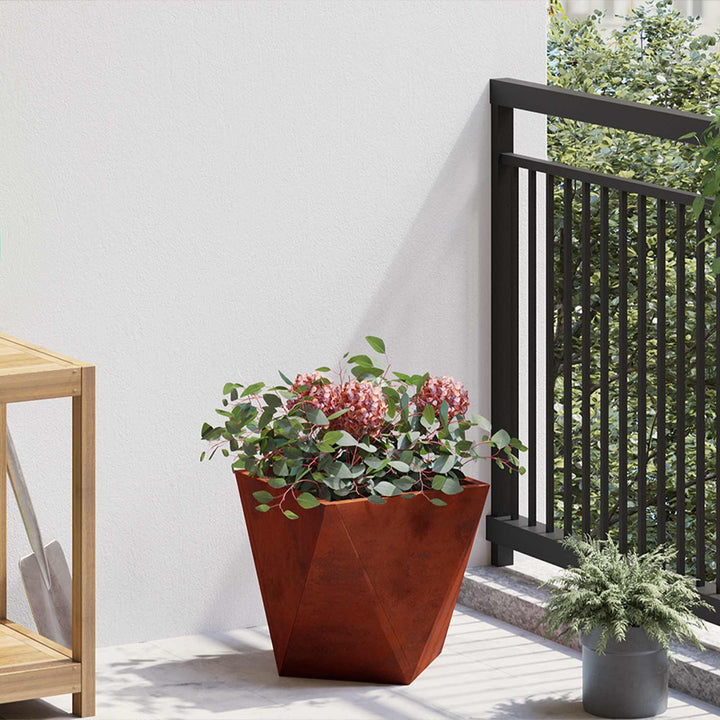 Plantekasse 2 stk. Rusten 30 x 30 x 30 cm Cortenstål