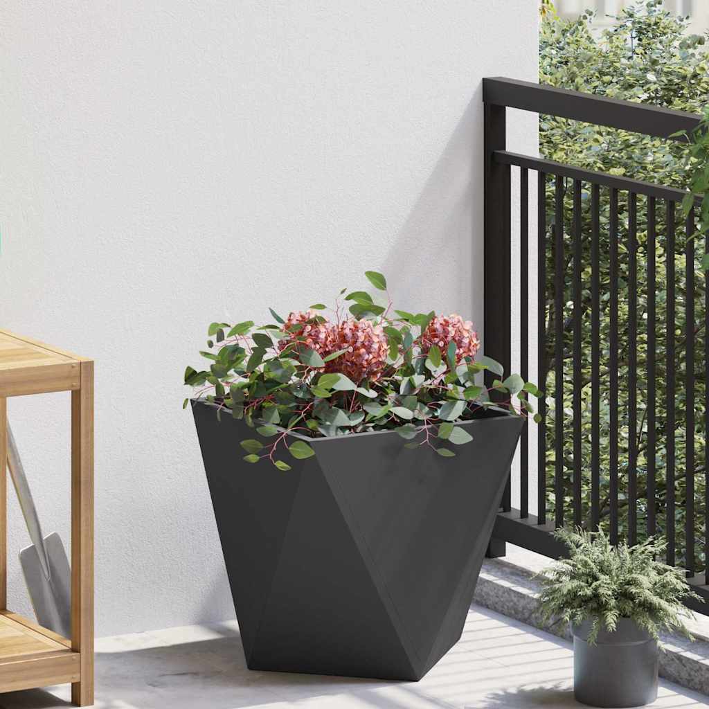 Plantekasse Sort 40 x 40 x 40 cm Stål