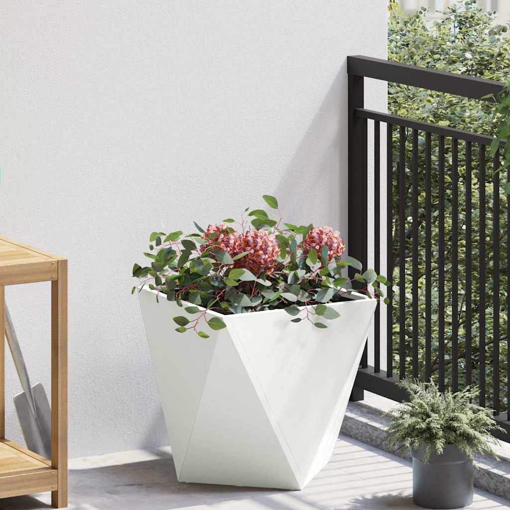 Plantekasse Hvid 40 x 40 x 40 cm Stål