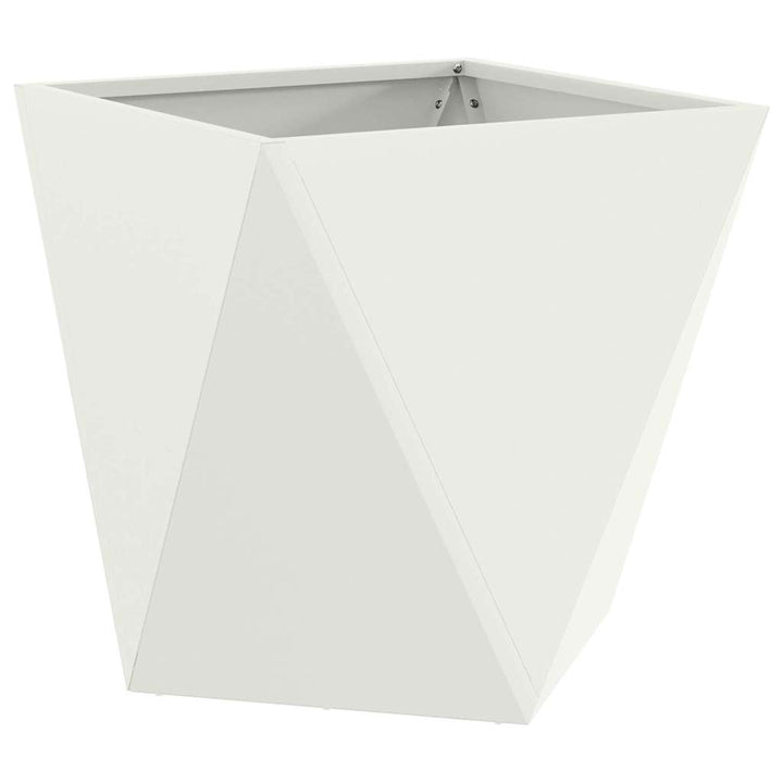Plantekasse 2 stk. Hvid 40 x 40 x 40 cm Stål